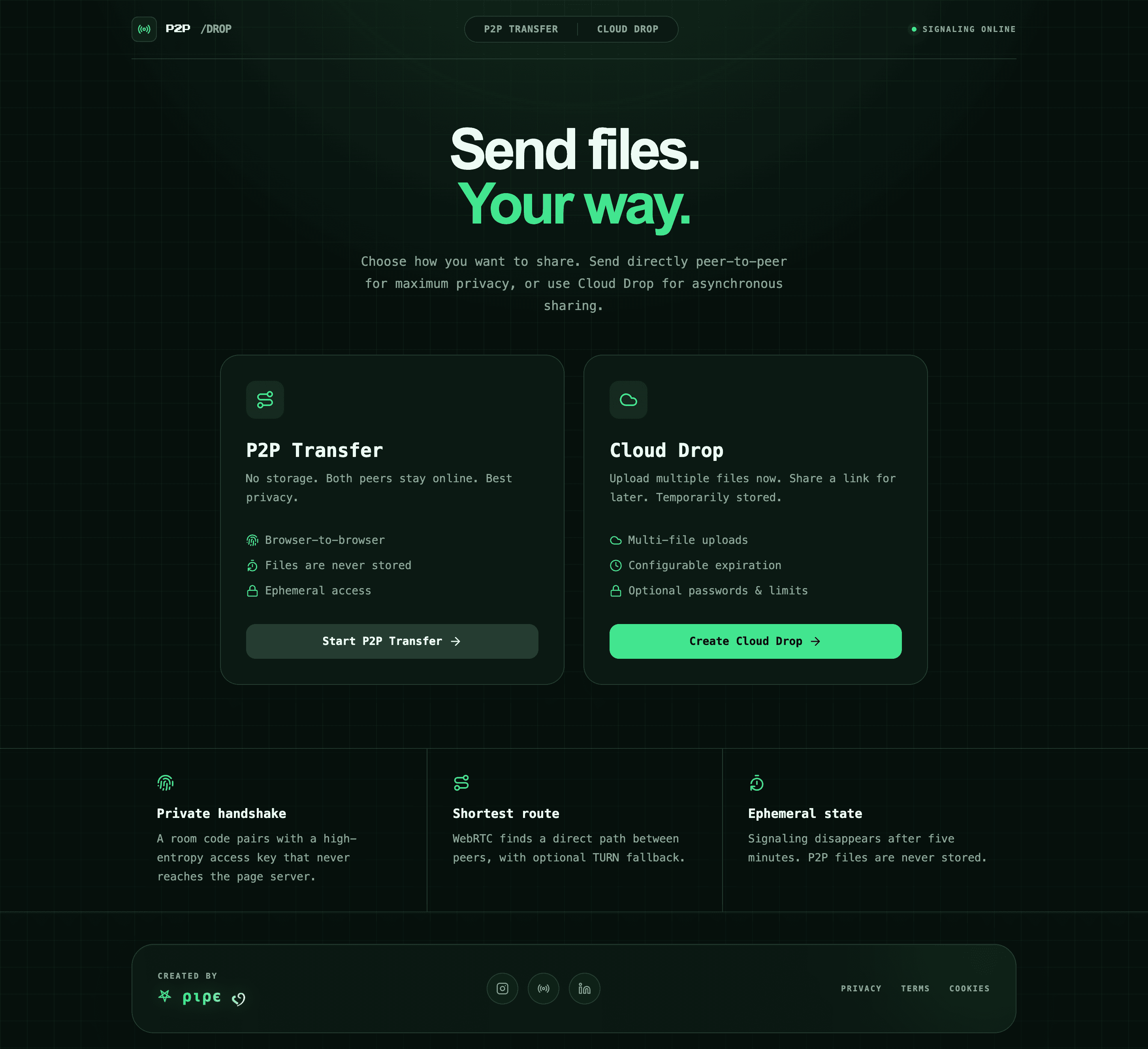 Drop Files project preview